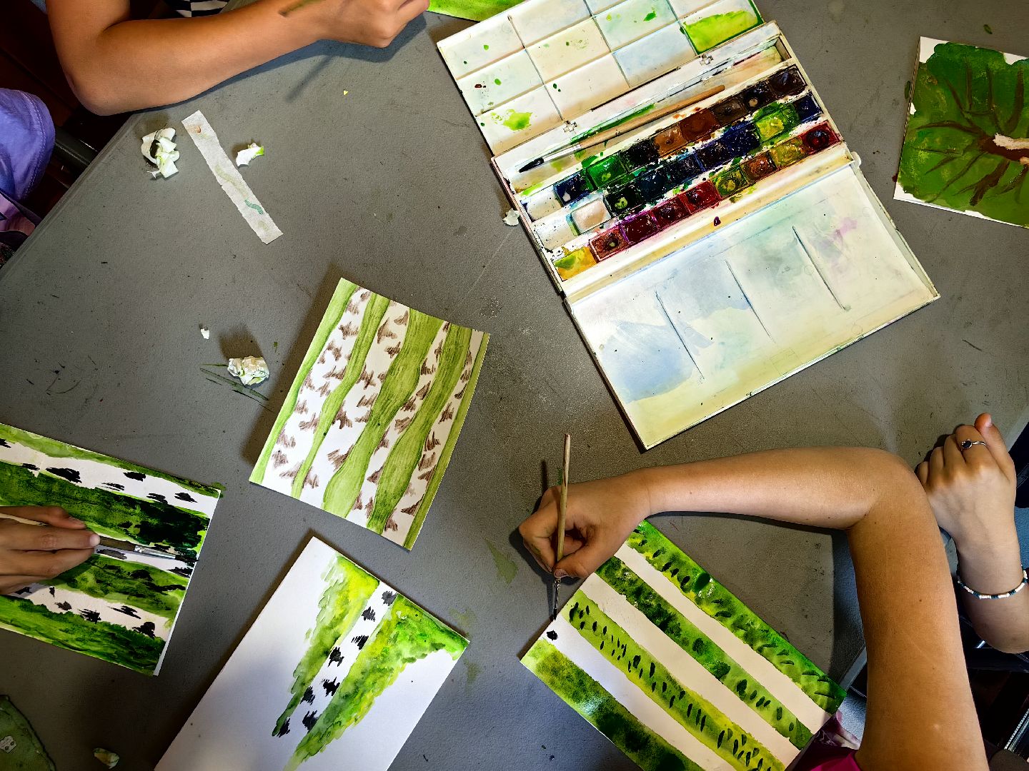 Мастер-класс, рисунок, дети, кисти, парк