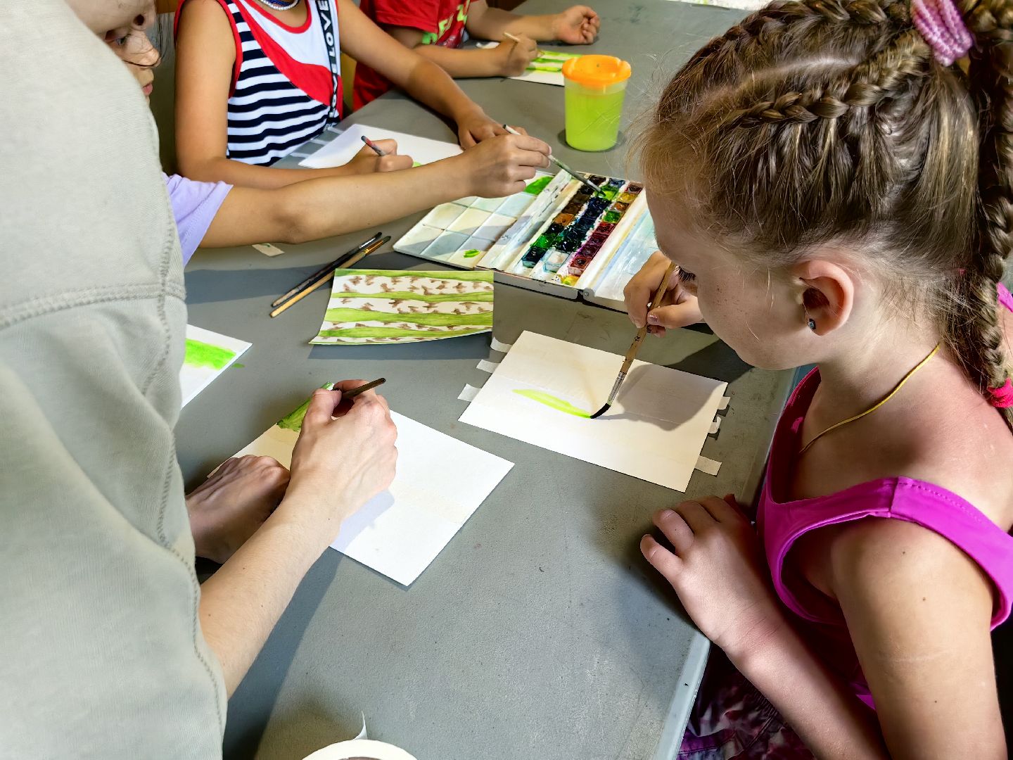 Мастер-класс, рисунок, дети, кисти, парк