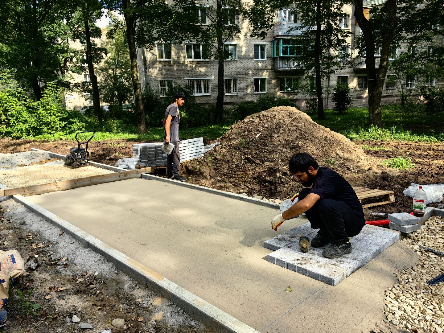 Тротуар, бордюр, обустройство, пешеходная зона