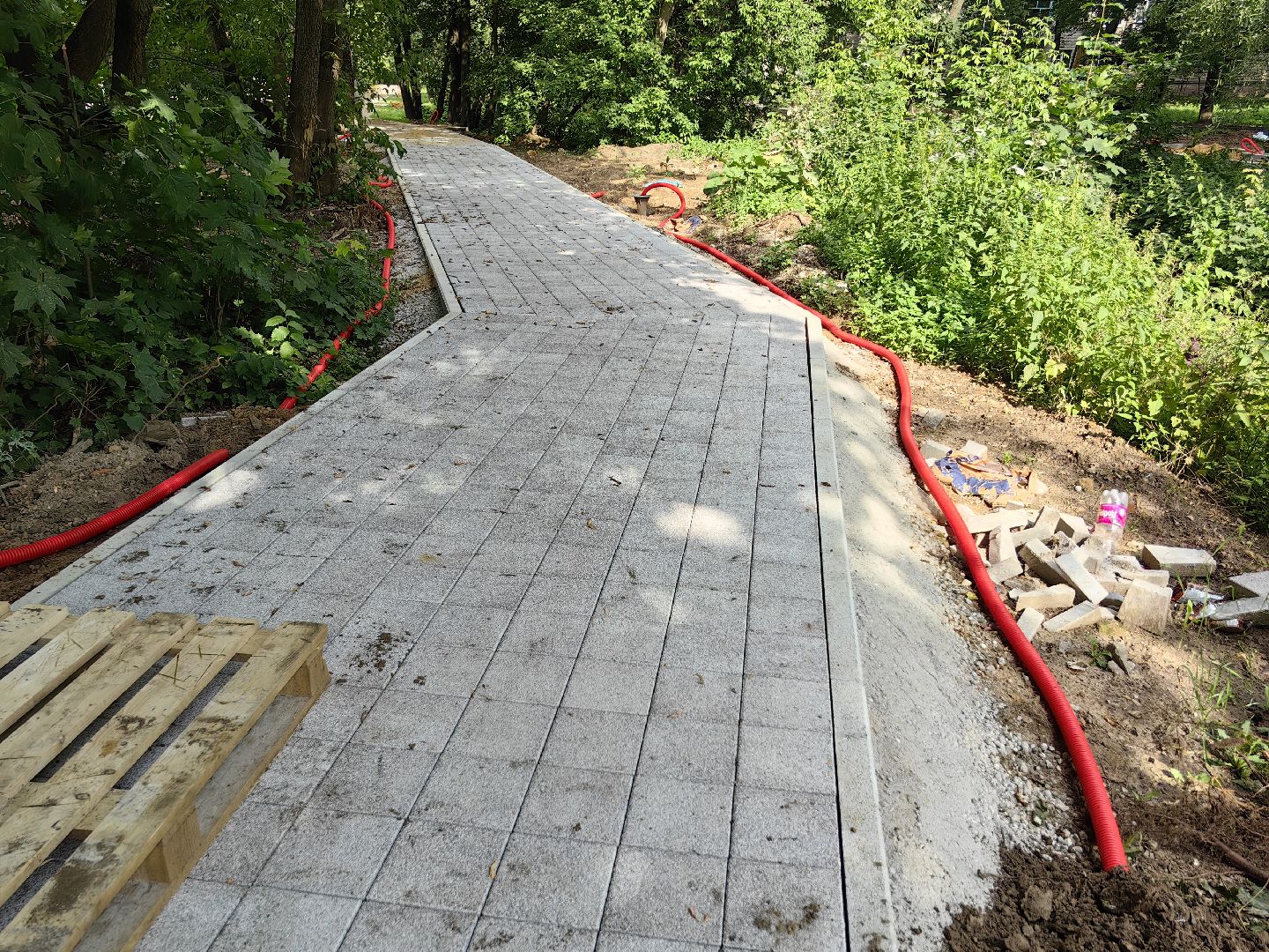 Тротуар, бордюр, обустройство, пешеходная зона