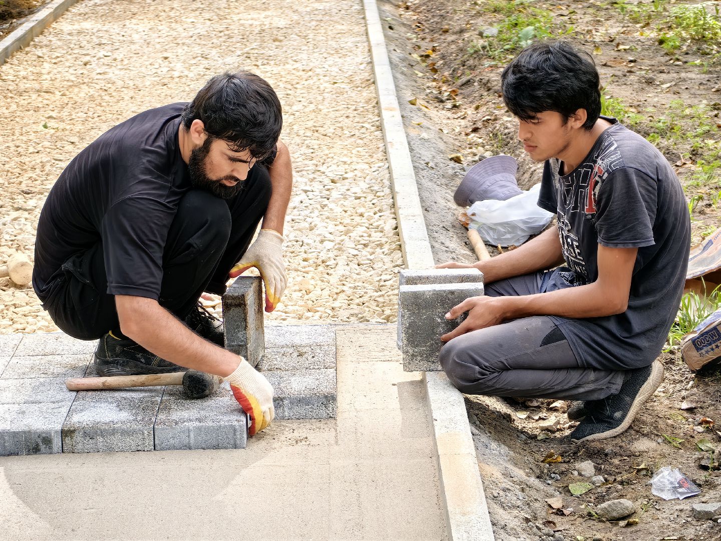 Тротуар, бордюр, обустройство, пешеходная зона