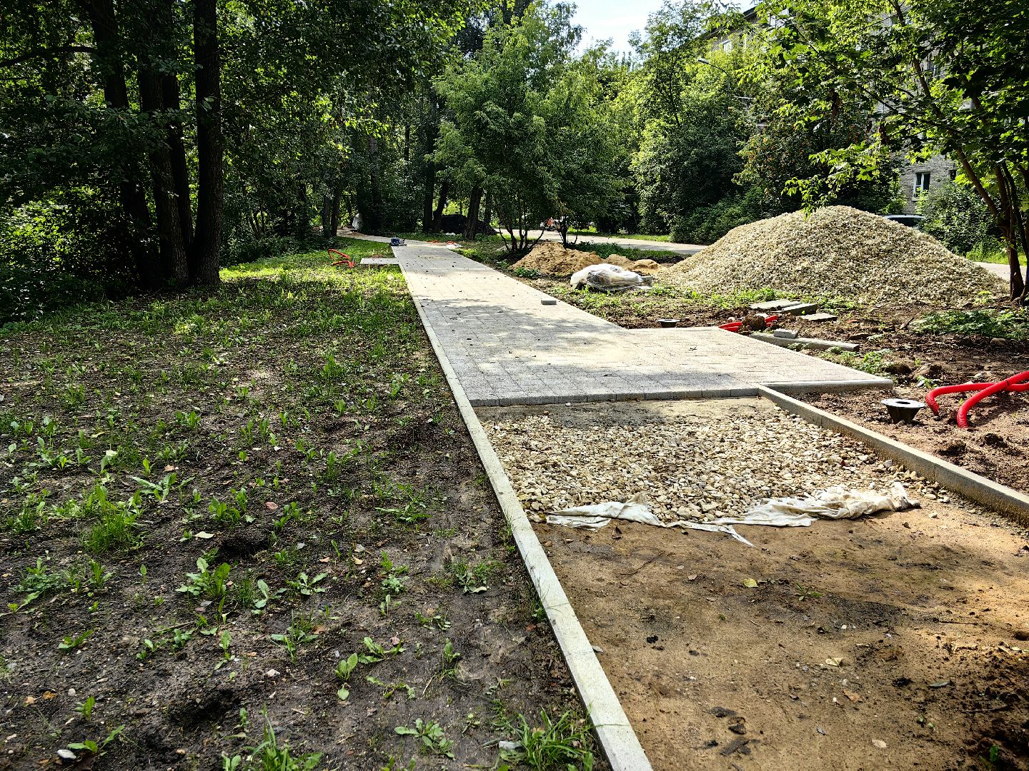 Тротуар, бордюр, обустройство, пешеходная зона