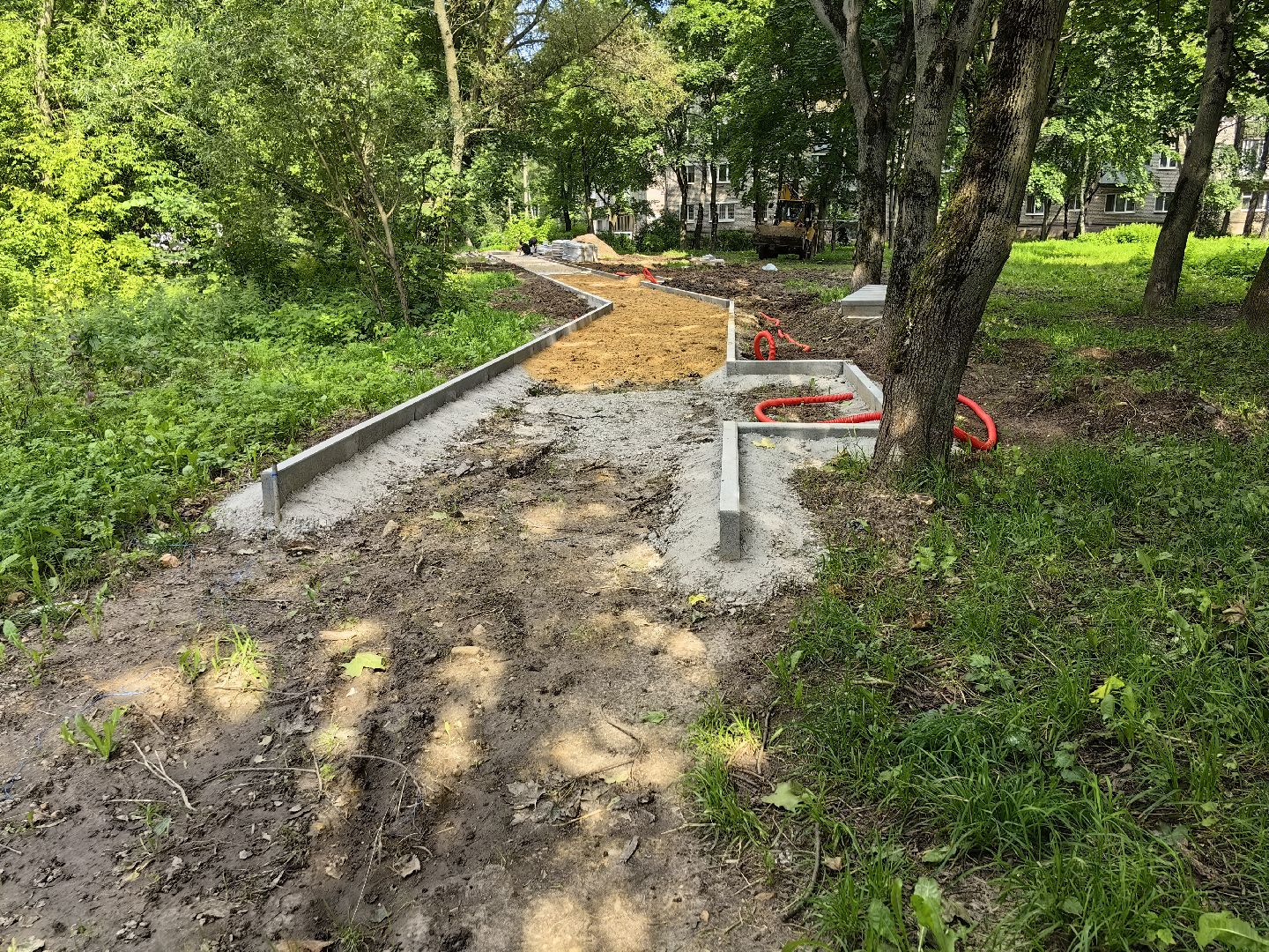 Тротуар, бордюр, обустройство, пешеходная зона