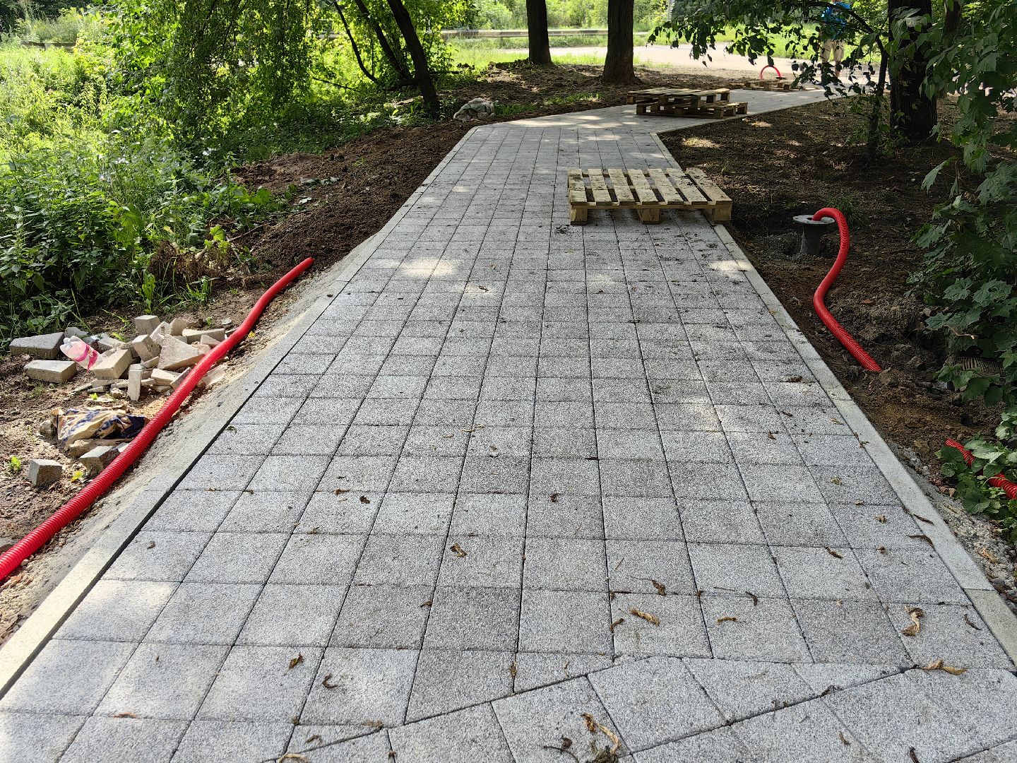 Тротуар, бордюр, обустройство, пешеходная зона