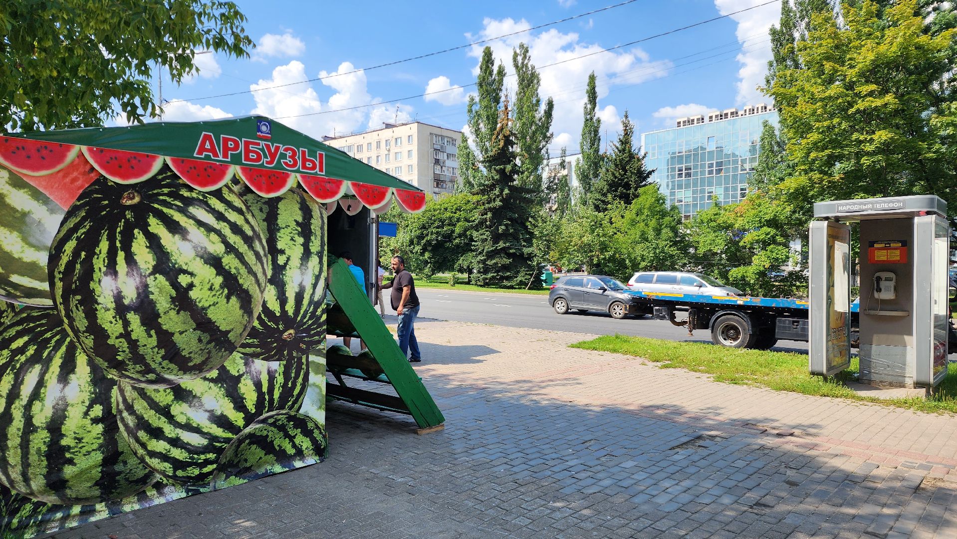 торговля, сезон арбузов,