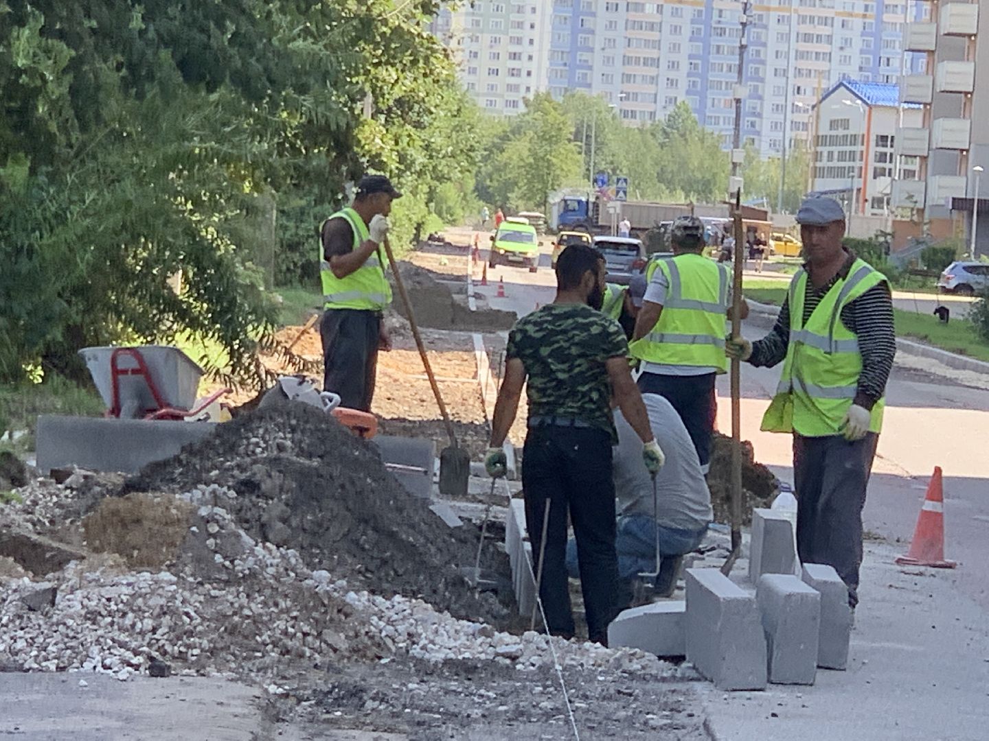 Балашиха, Подмосковье, дороги, капитальный ремонт, асфальтирование, бордюр, улица Шестая