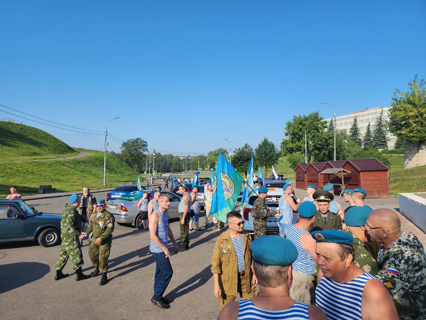 Серпухов, Подмосковье, День ВДВ, десантники, автопробег