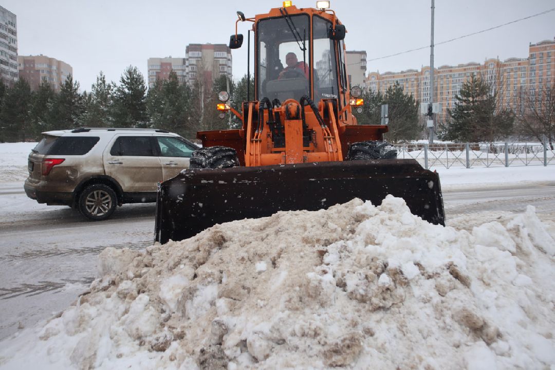 Пущино, благоустройство, зима, коммунальщики.