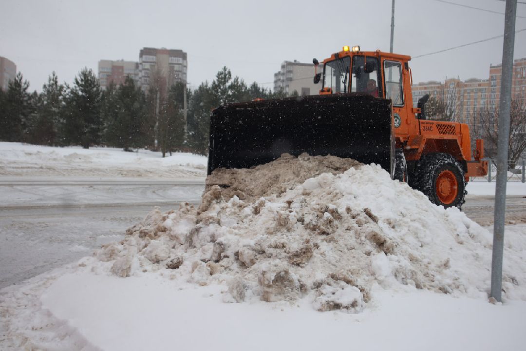 Пущино, благоустройство, зима, коммунальщики.