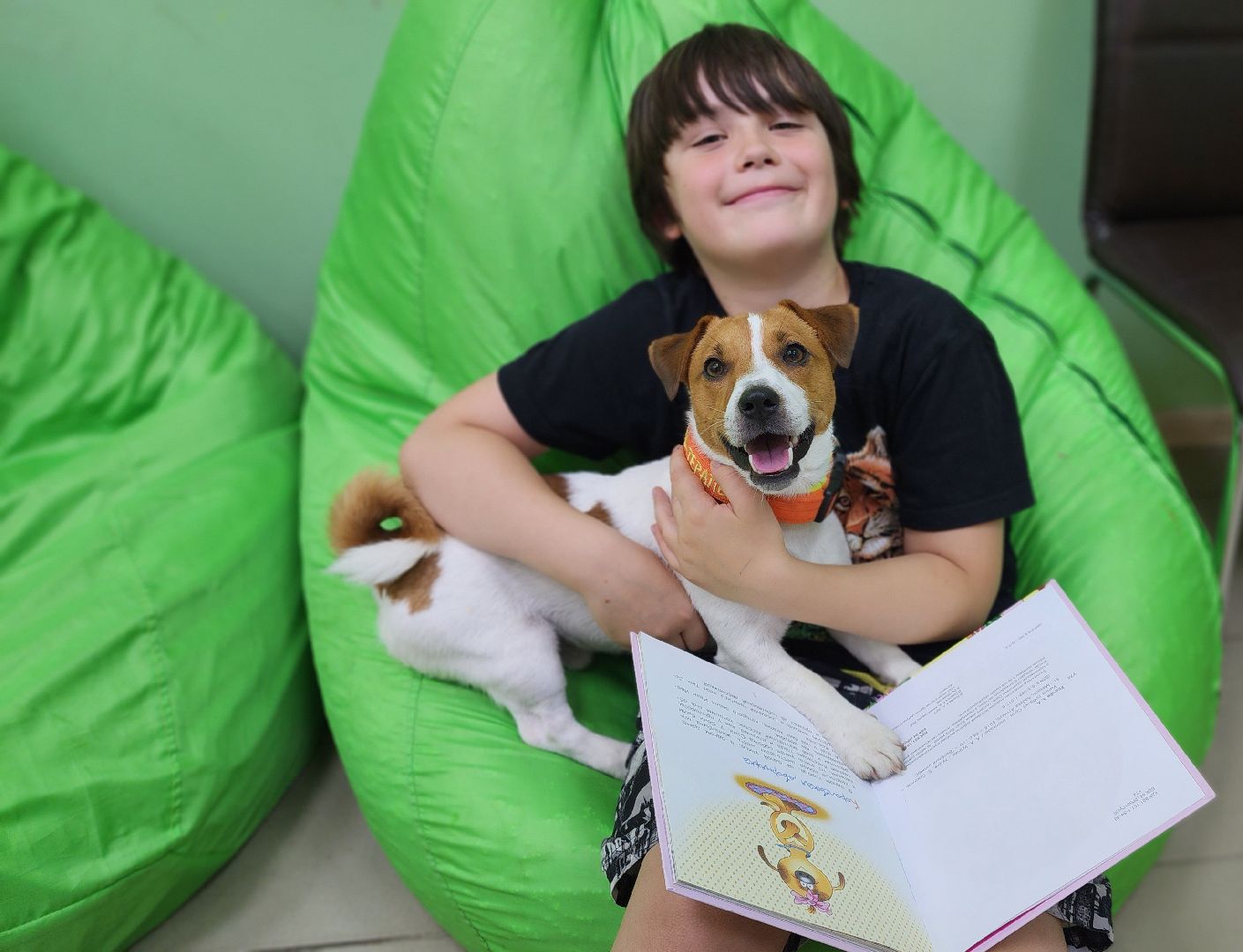 собака-терапевт, чтение, библиотека, Протвино, канистерапия