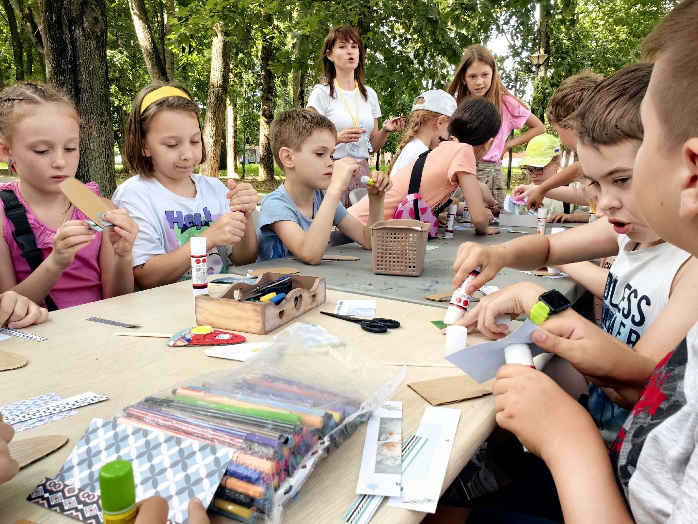 Мороженое, дети, парк, мастер-класс