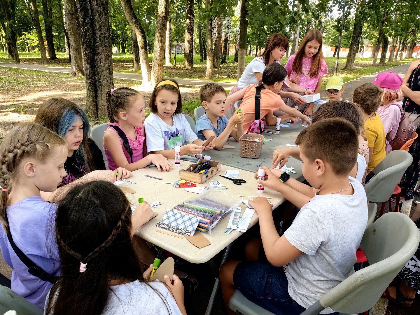 Мороженое, дети, парк, мастер-класс