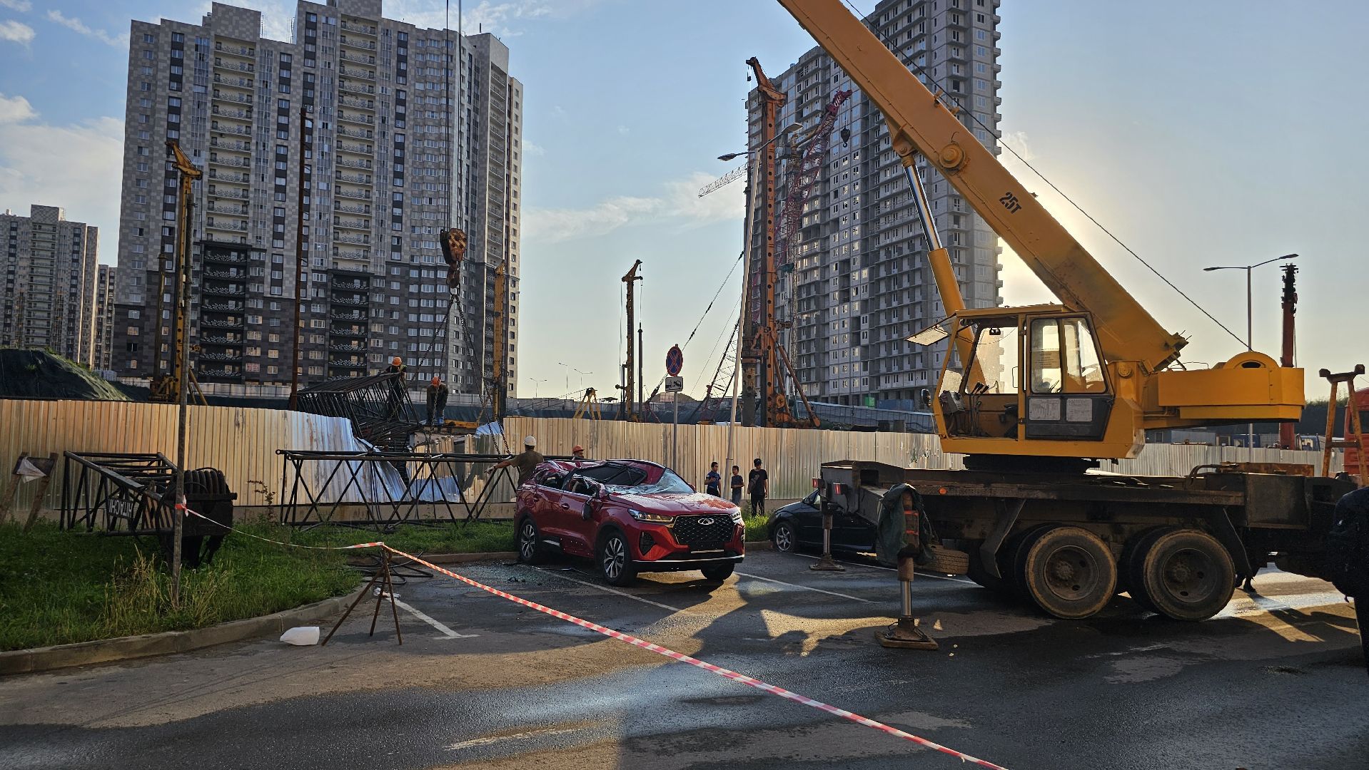 происшествие, башенный кран, Котельники
