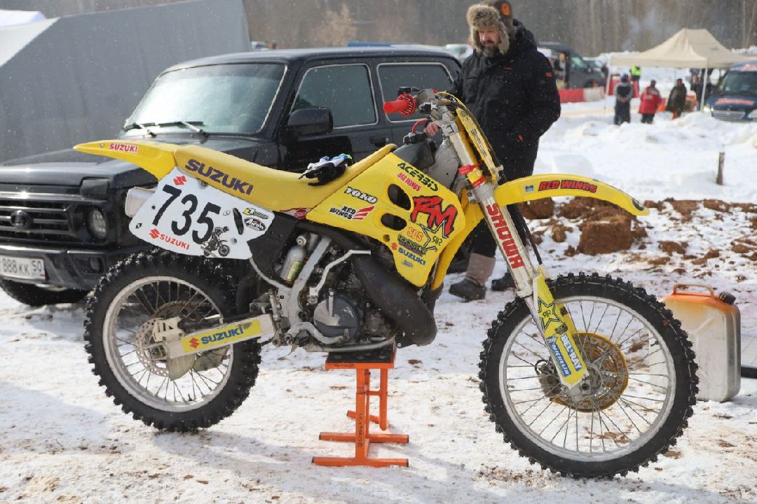 Серпухов, мотокросс, гонки, Зима в Подмосковье