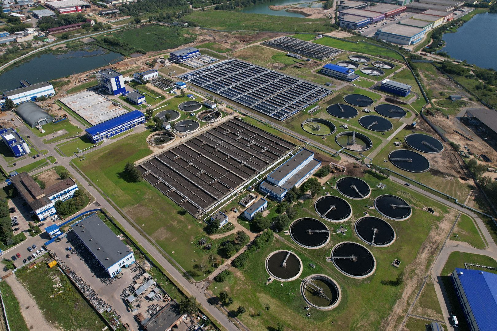 очистные, щелково, вода, видео с коптера,