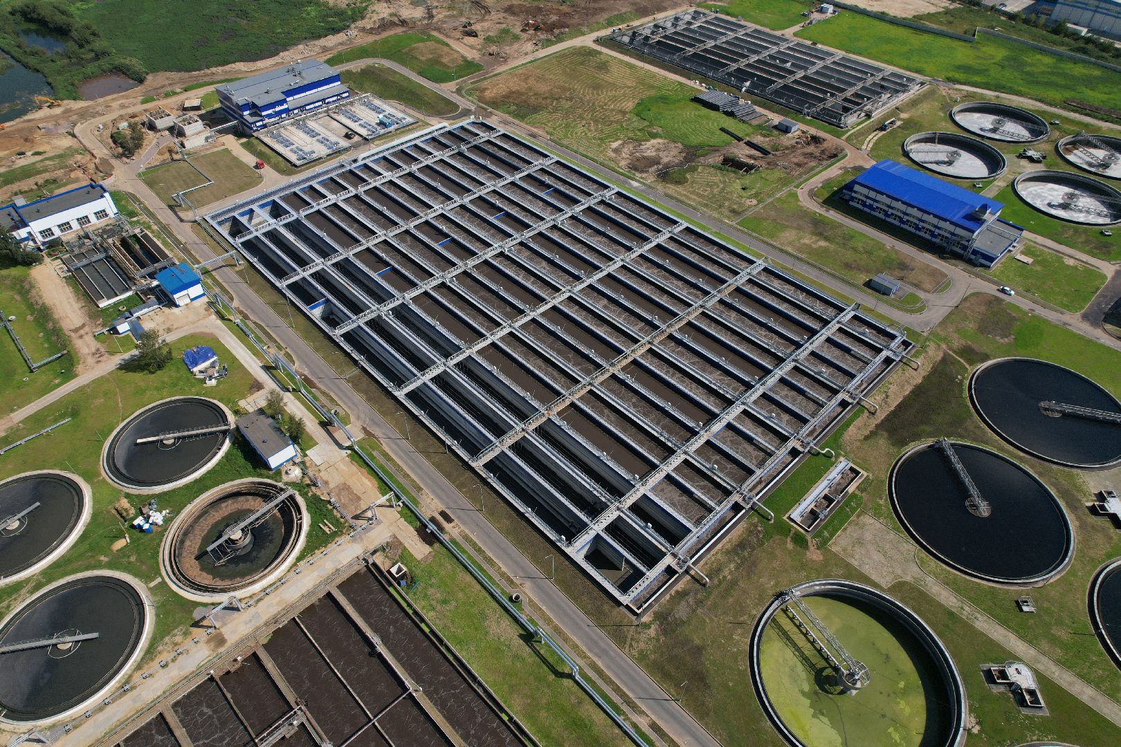 очистные, щелково, вода, видео с коптера,