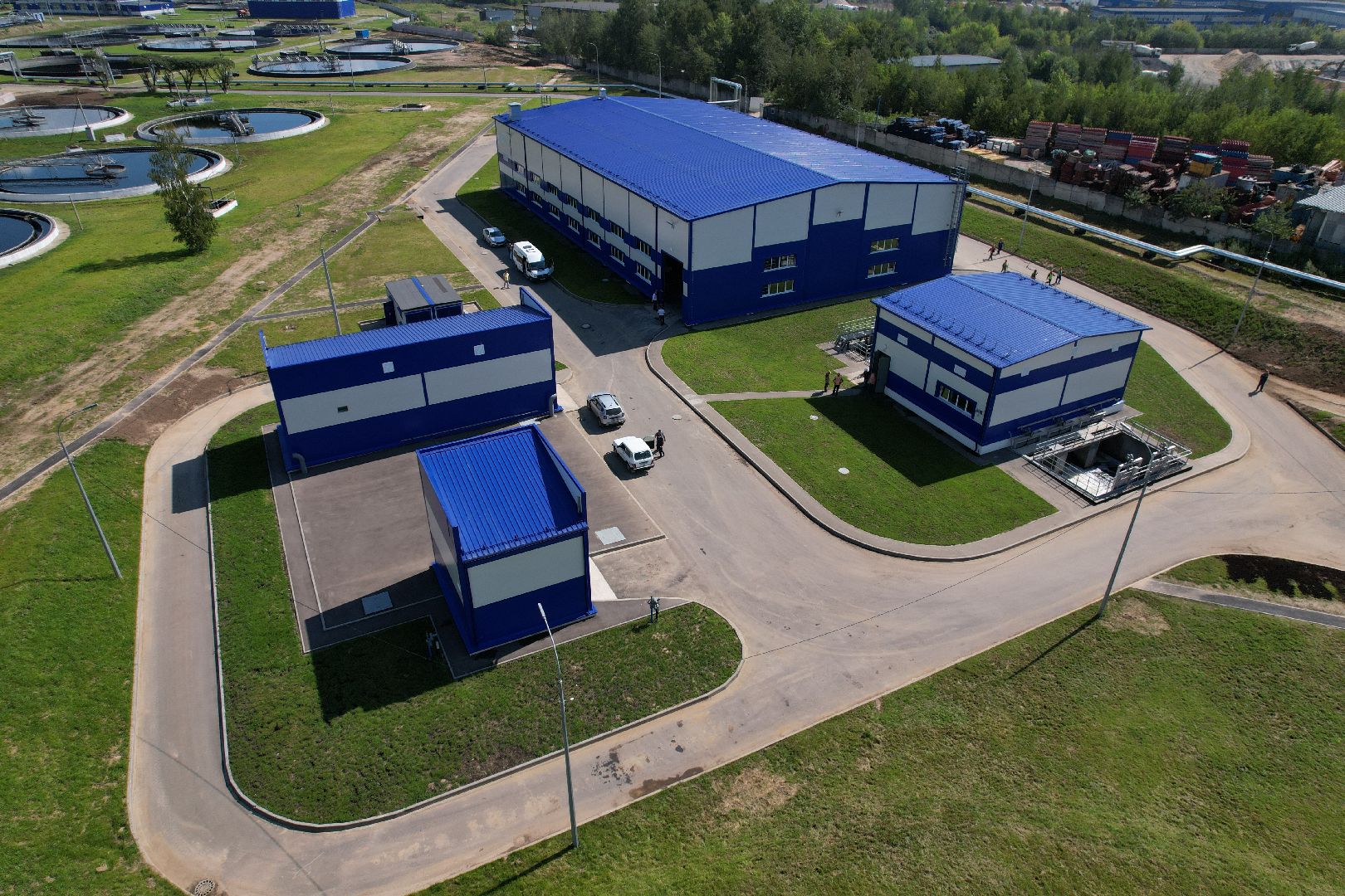 очистные, щелково, вода, видео с коптера,