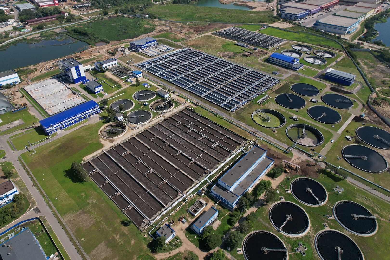 очистные, щелково, вода, видео с коптера,