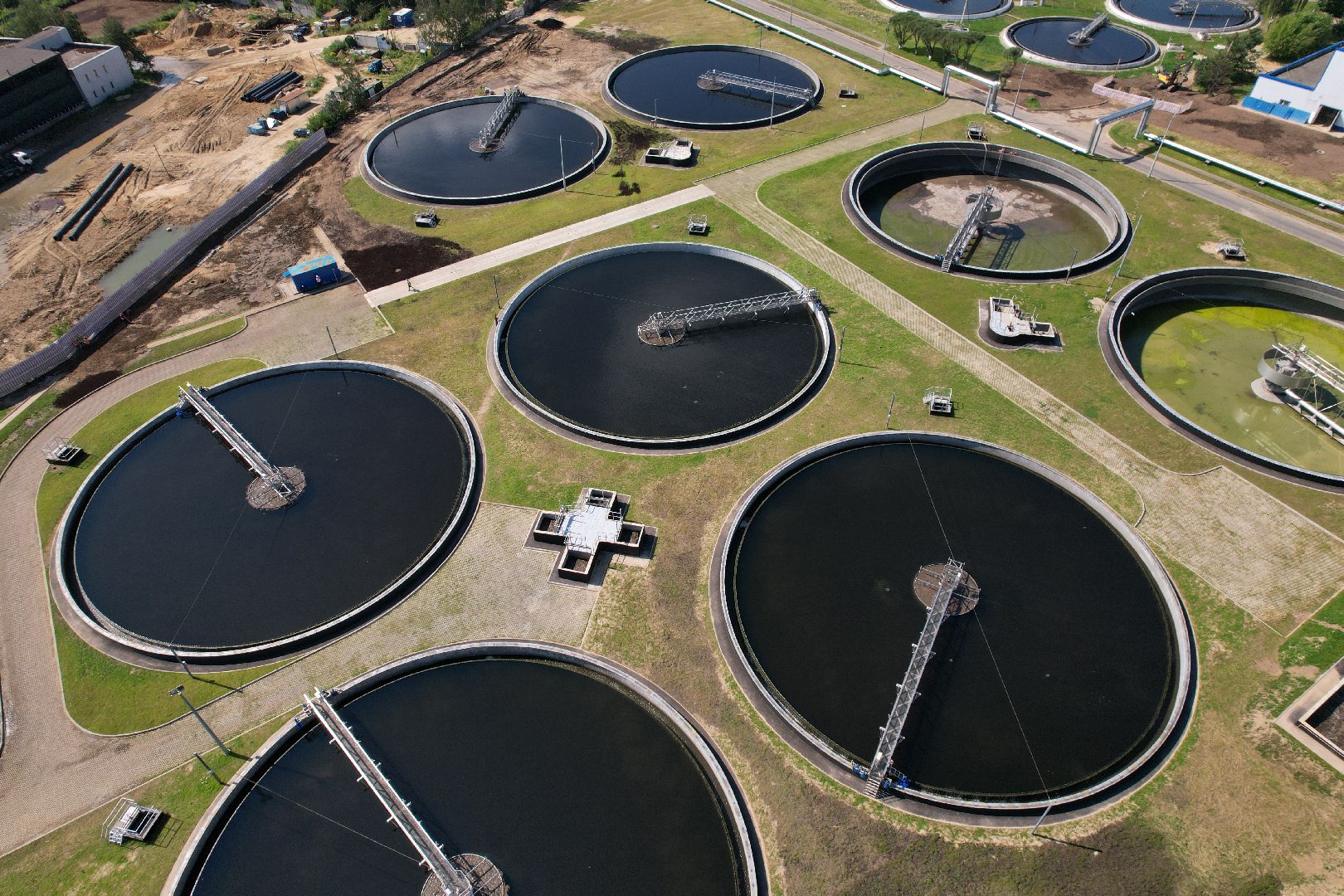 очистные, щелково, вода, видео с коптера,