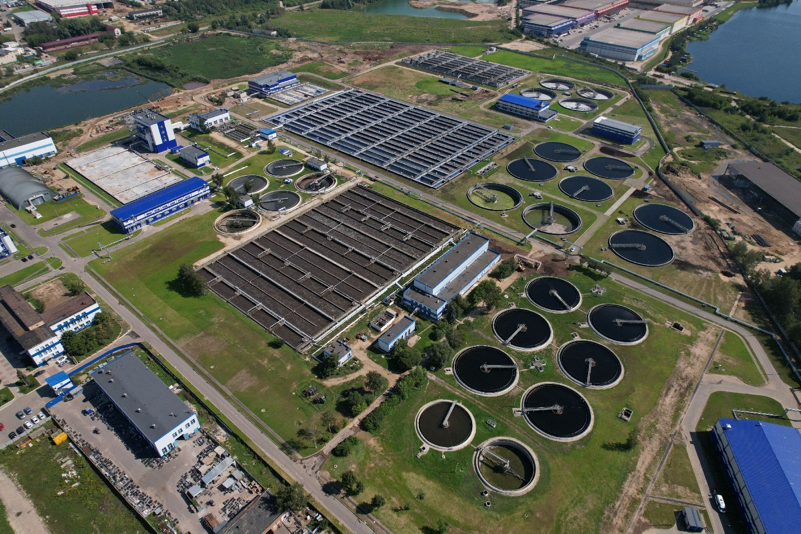 очистные, щелково, вода, видео с коптера,