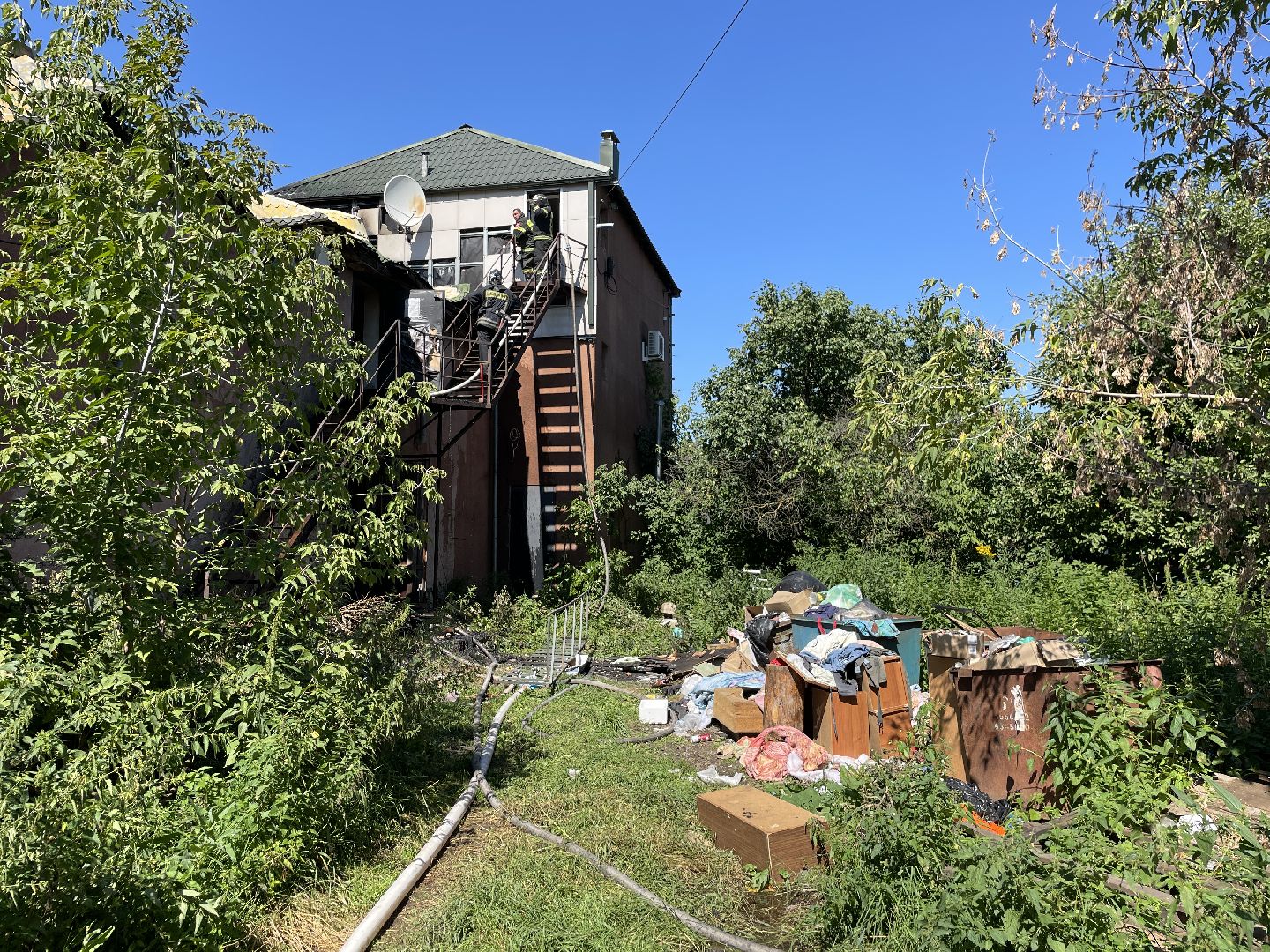 Пожар, Люберцы, люди, огонь