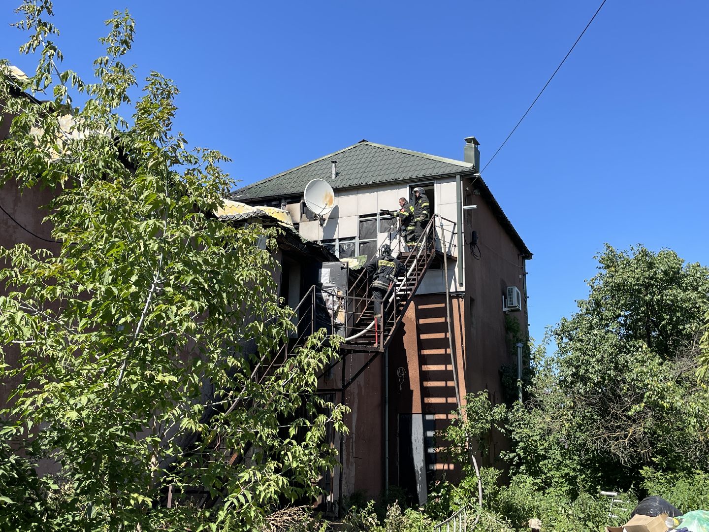 Пожар, Люберцы, люди, огонь