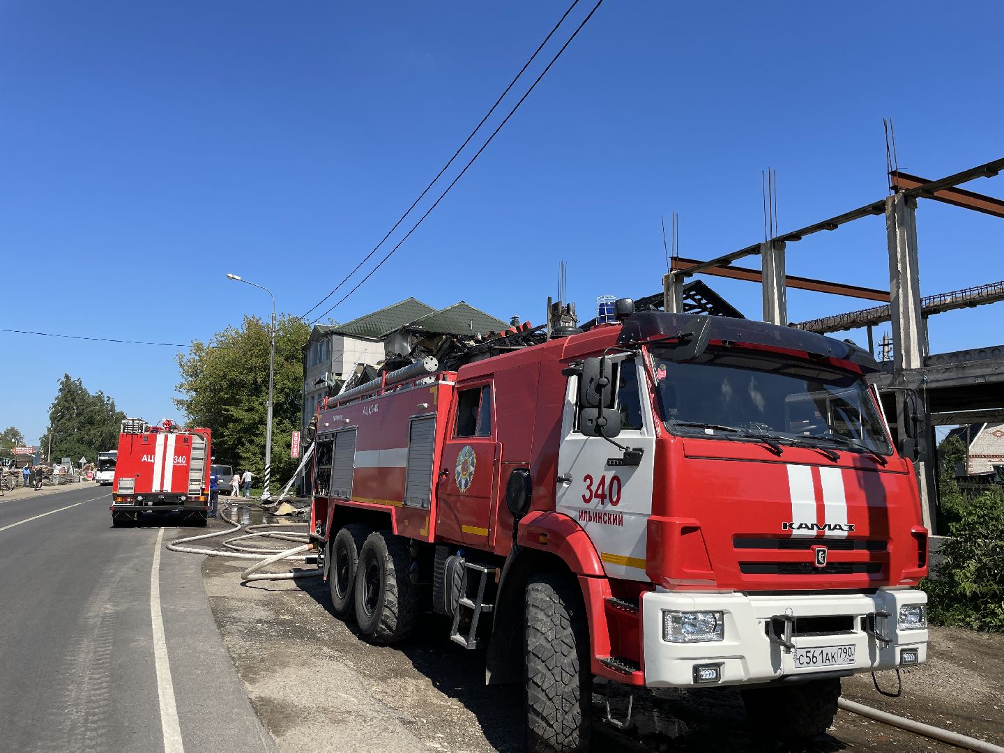 Пожар, Люберцы, люди, огонь