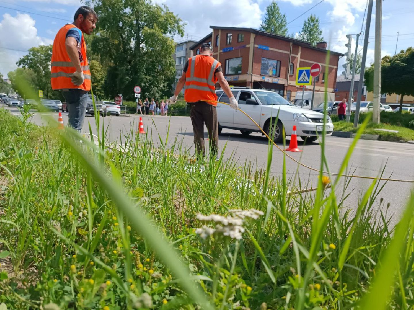 Можайск, Можайский городской округ, Подмосковье, разметка, пешеходные переходы, дорога, работы, социальные объекты
