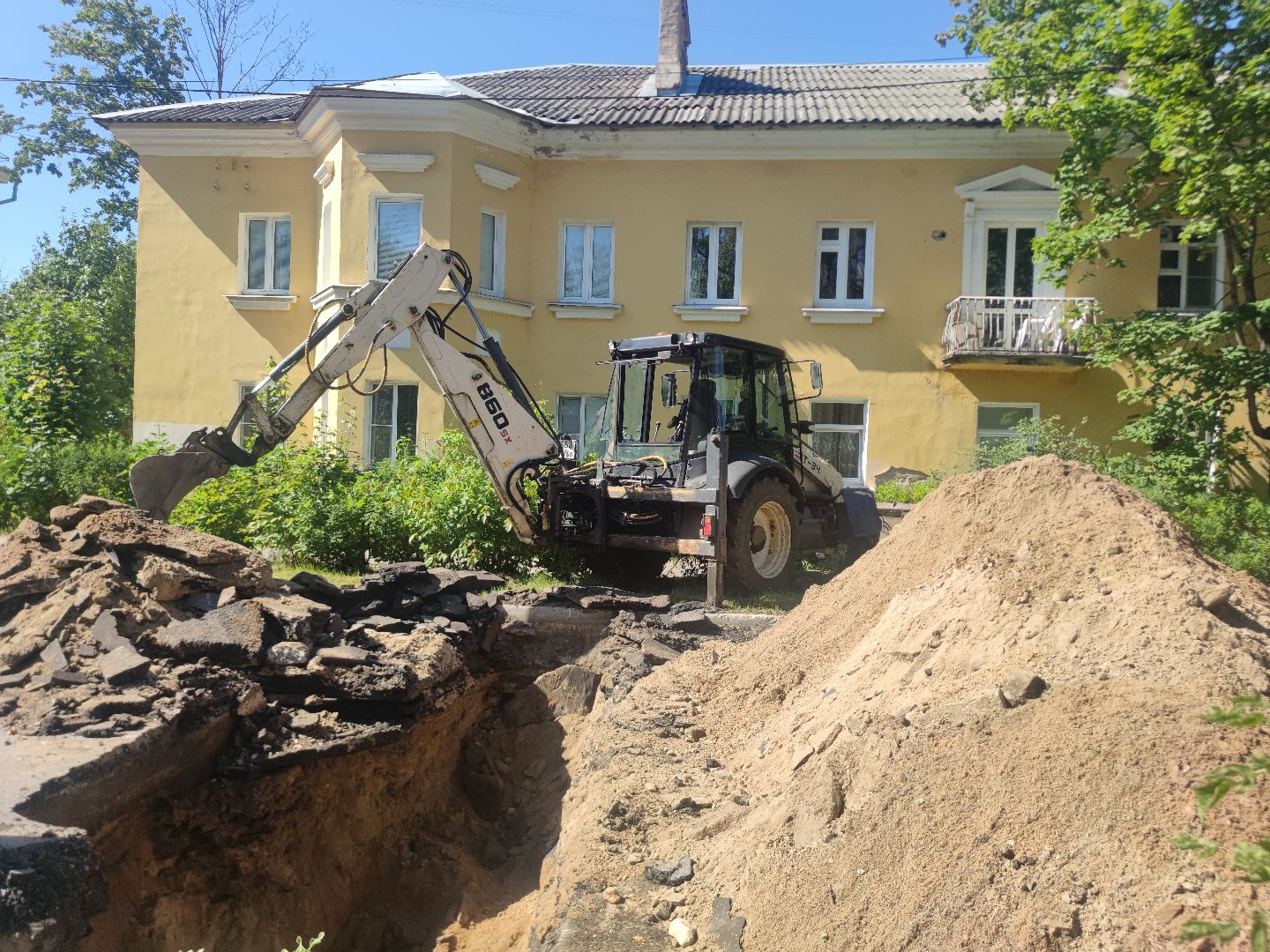 Авария, прорыв трубы, ликвидация, Дубна