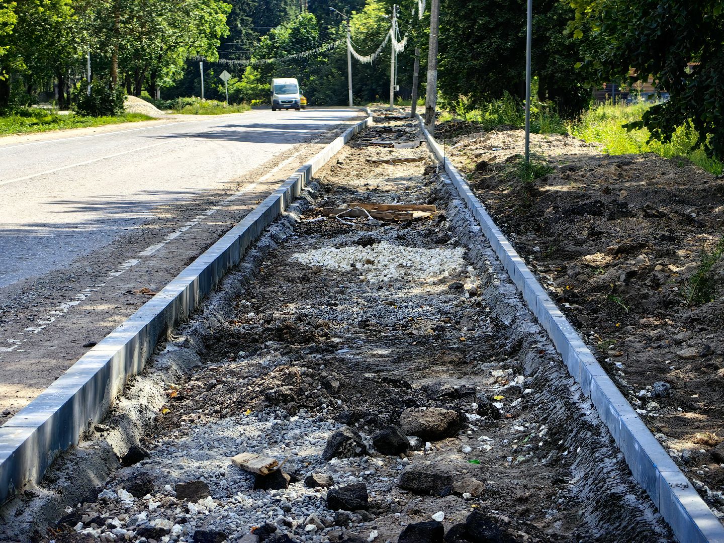 Асфальт, тротуар, бригада, покрытие, пешеходы