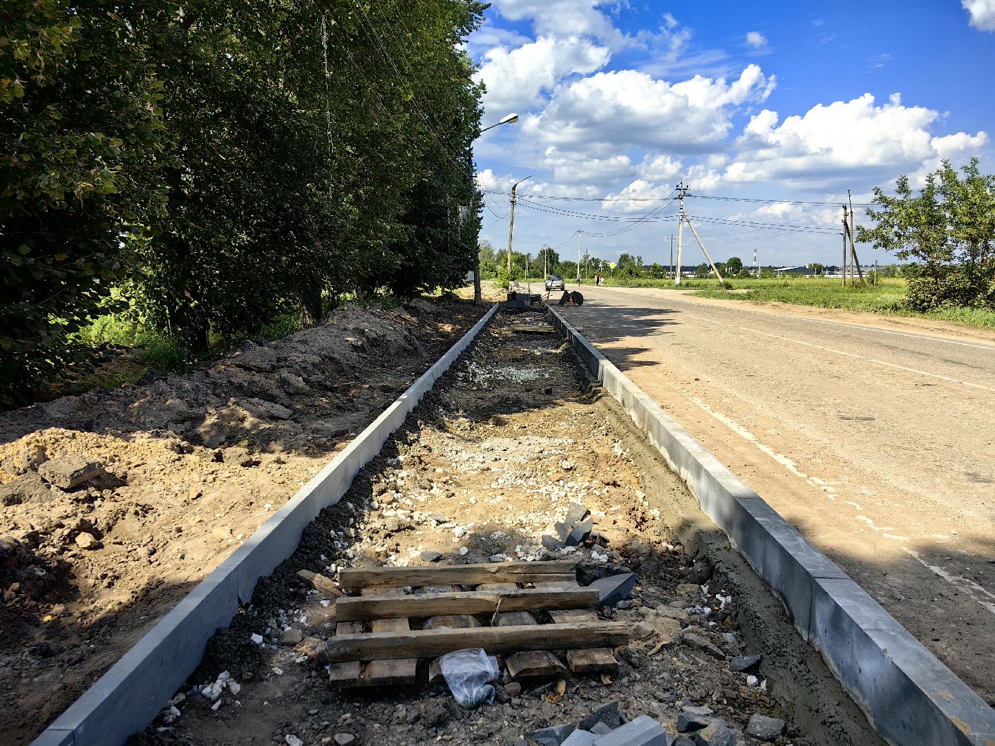 Асфальт, тротуар, бригада, покрытие, пешеходы