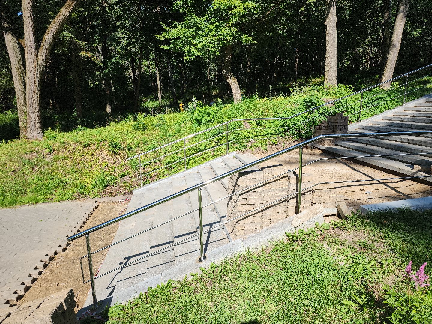 Кашира, Городской парк, благоустройство, тротуарная плитка