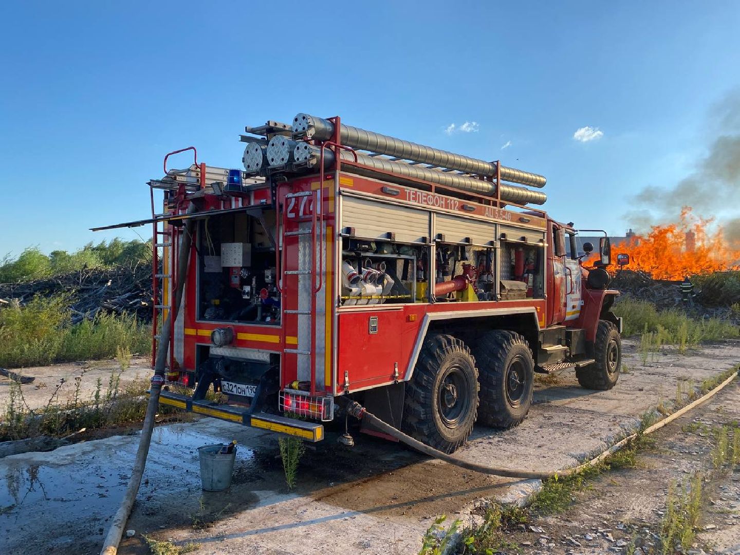 Чехов, пожар, деревня, сухостой, МЧС