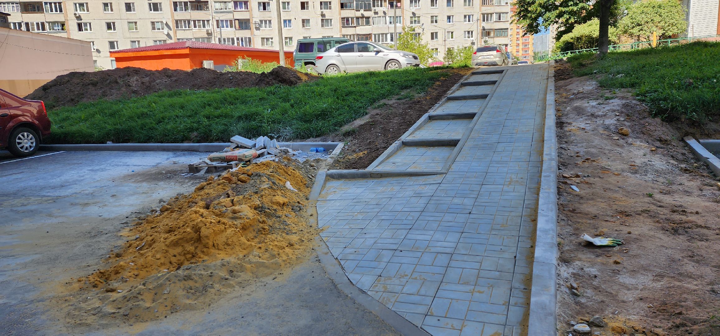 благоустройство двора, укладка асфальта, Котельники