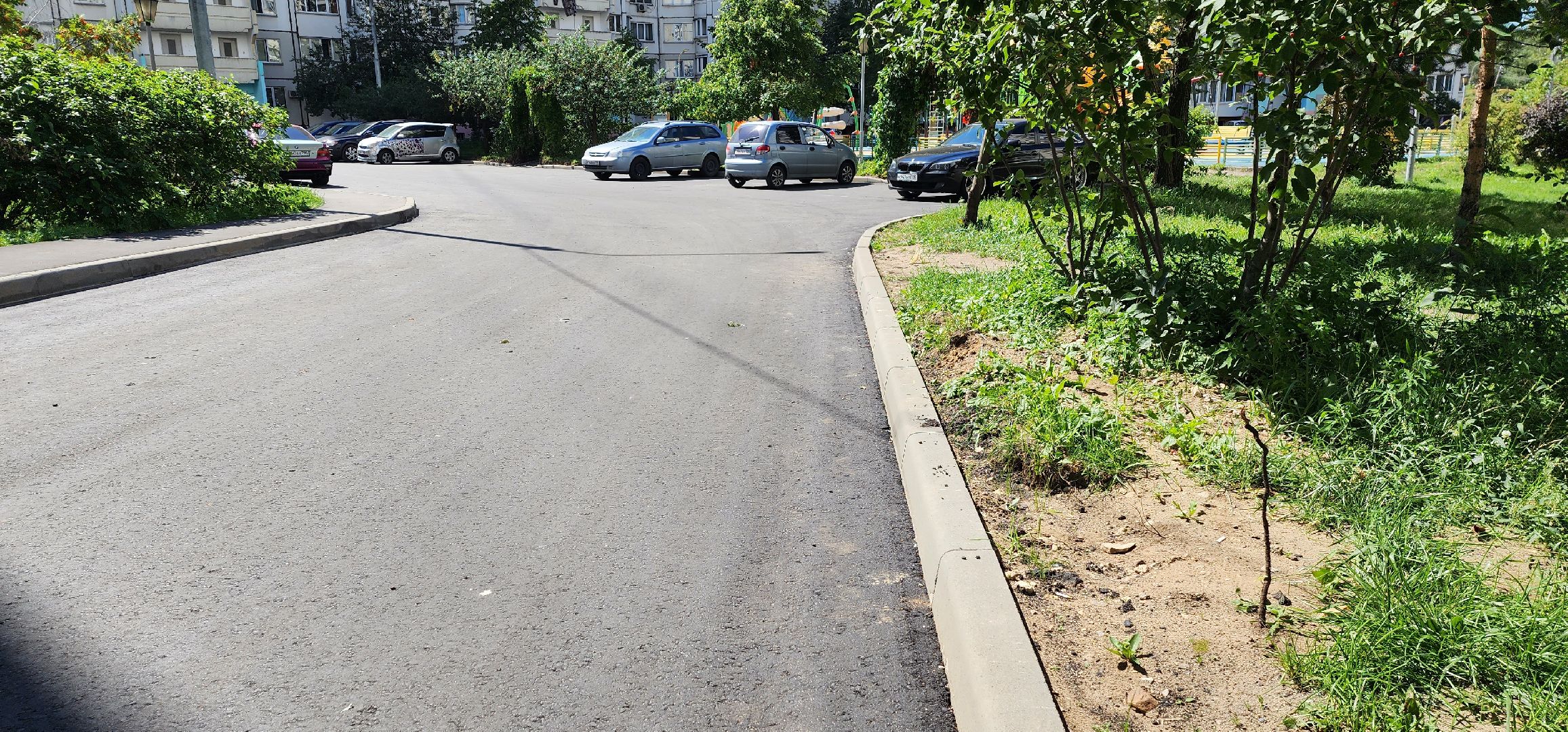 благоустройство двора, укладка асфальта, Котельники