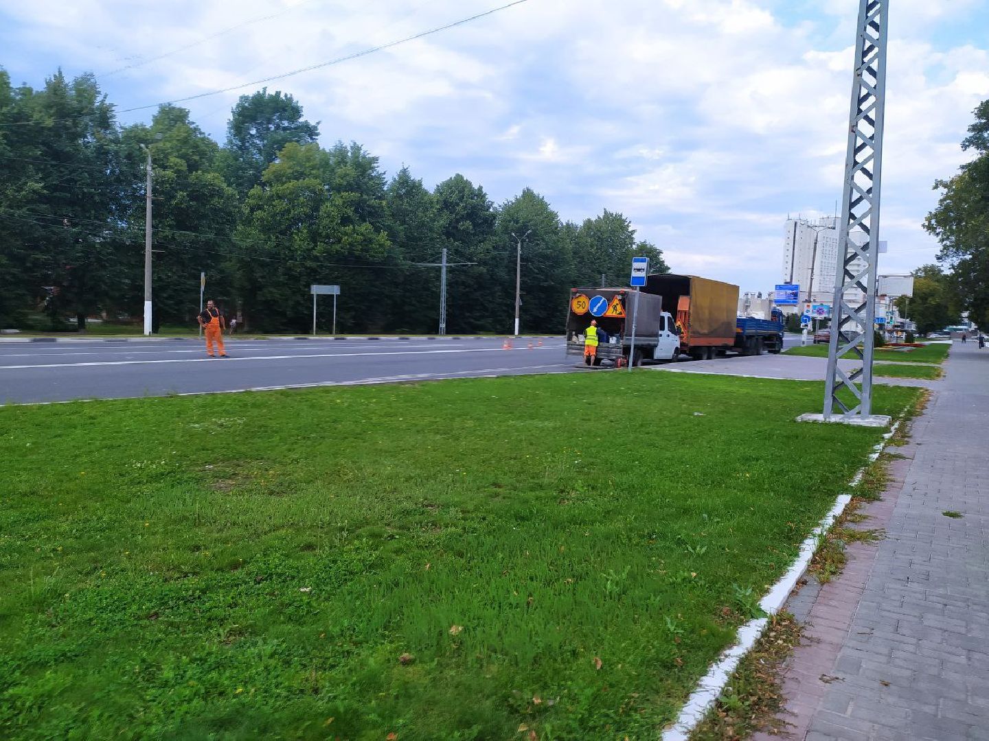 Коломна, дороги, дорожная разметка