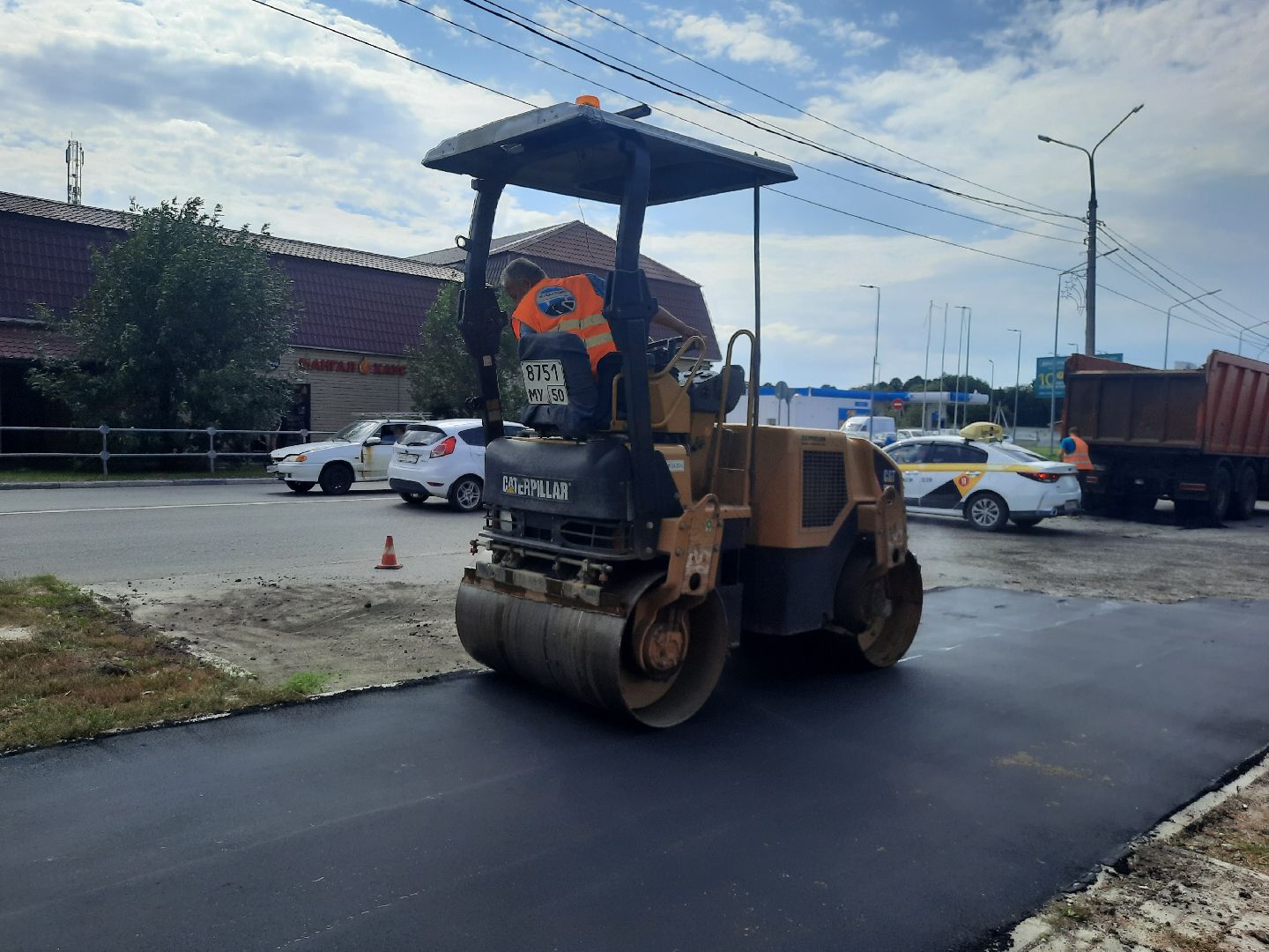 городской округ Шатура, ремонт тротуара, дорожные работы, укладка асфальта