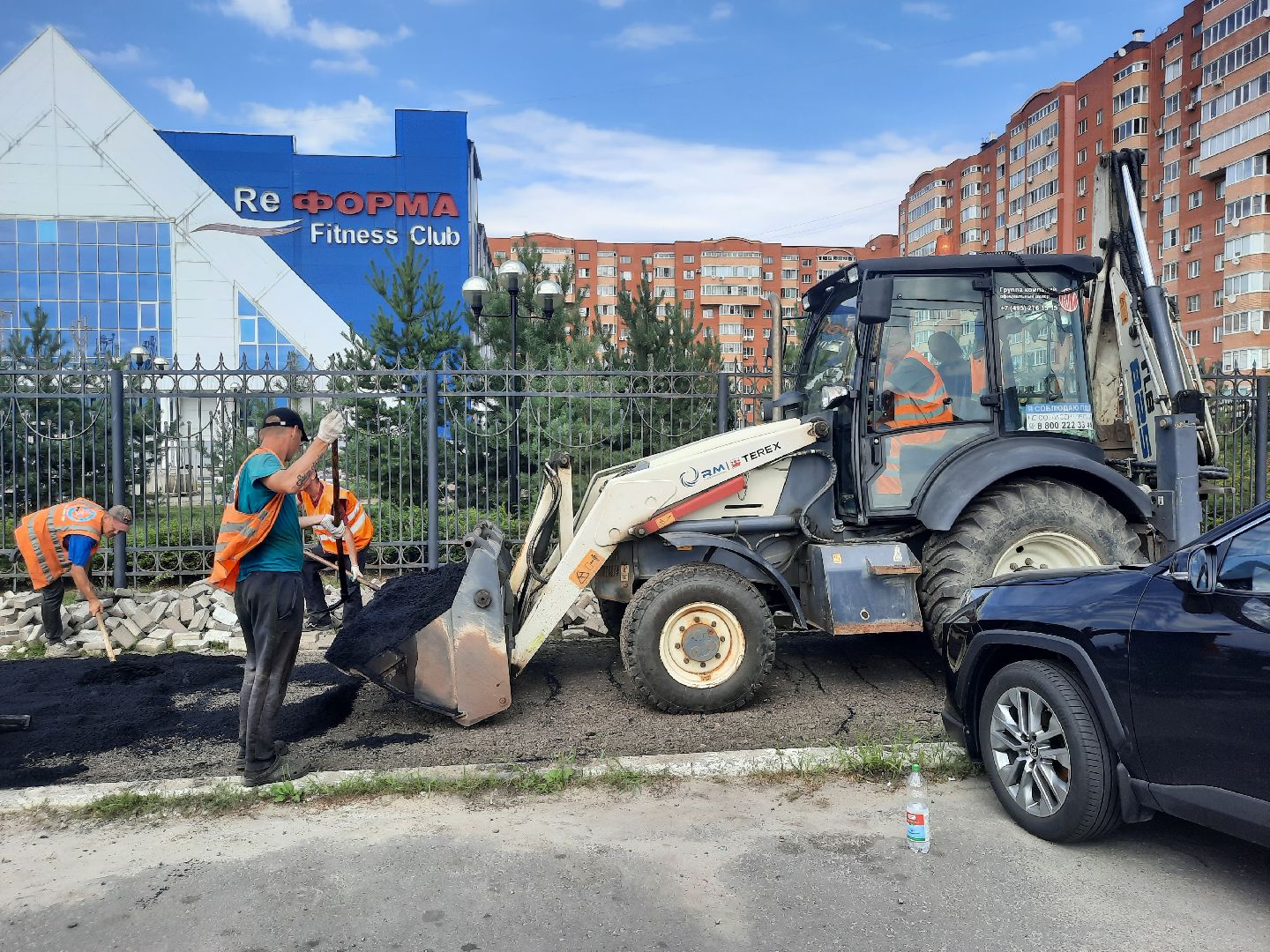 городской округ Шатура, ремонт тротуара, дорожные работы, укладка асфальта