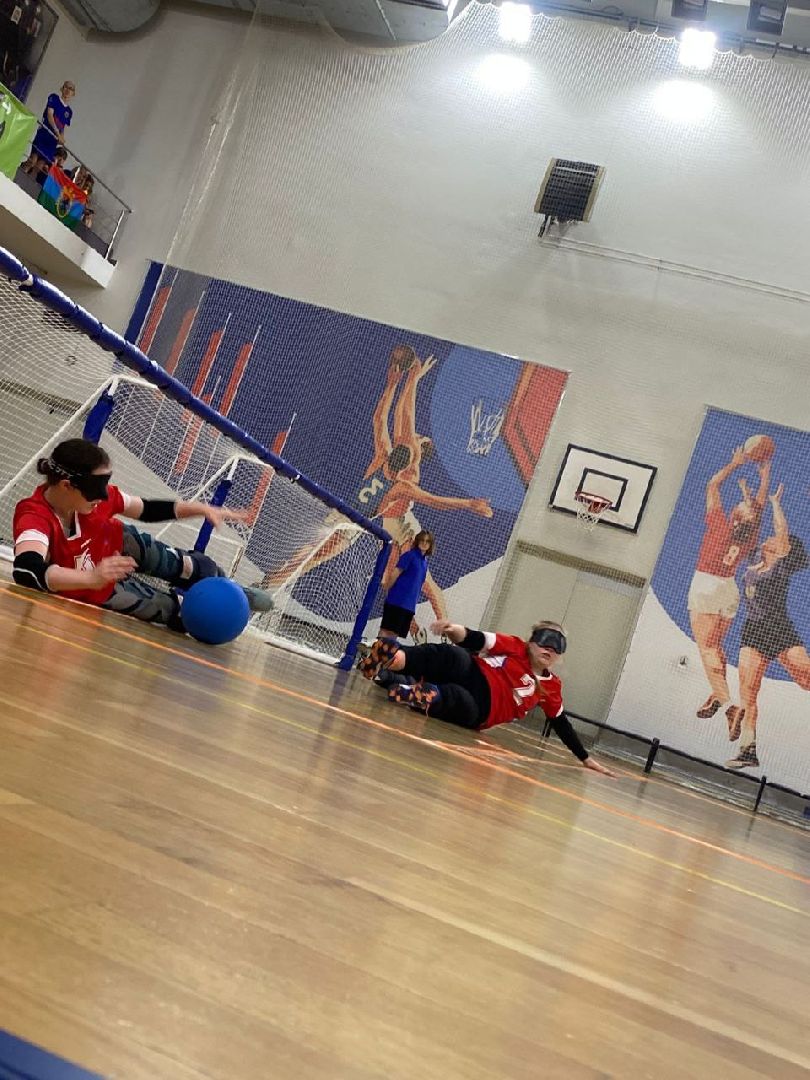 Спорт, голбол, мяч, игра, первенство