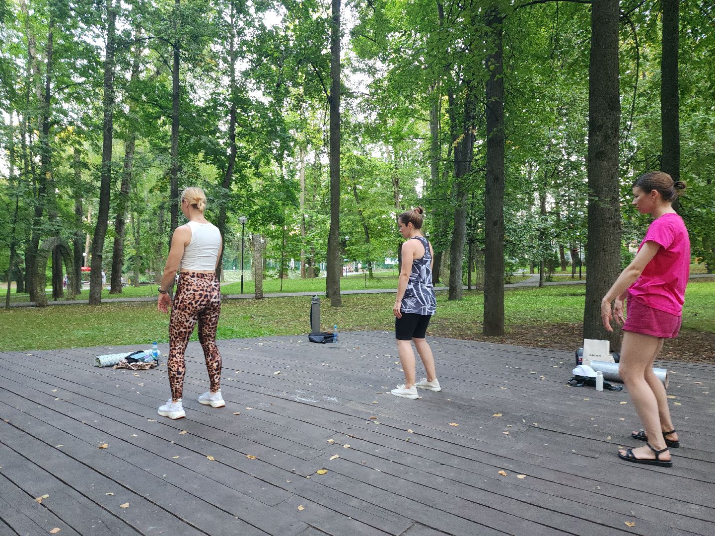 практики; йога; парк; активность