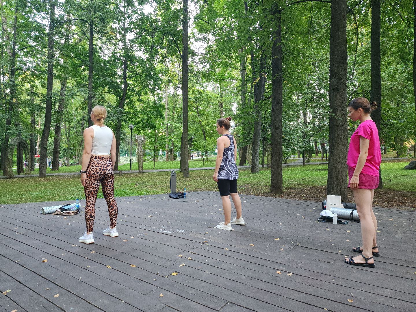 практики; йога; парк; активность