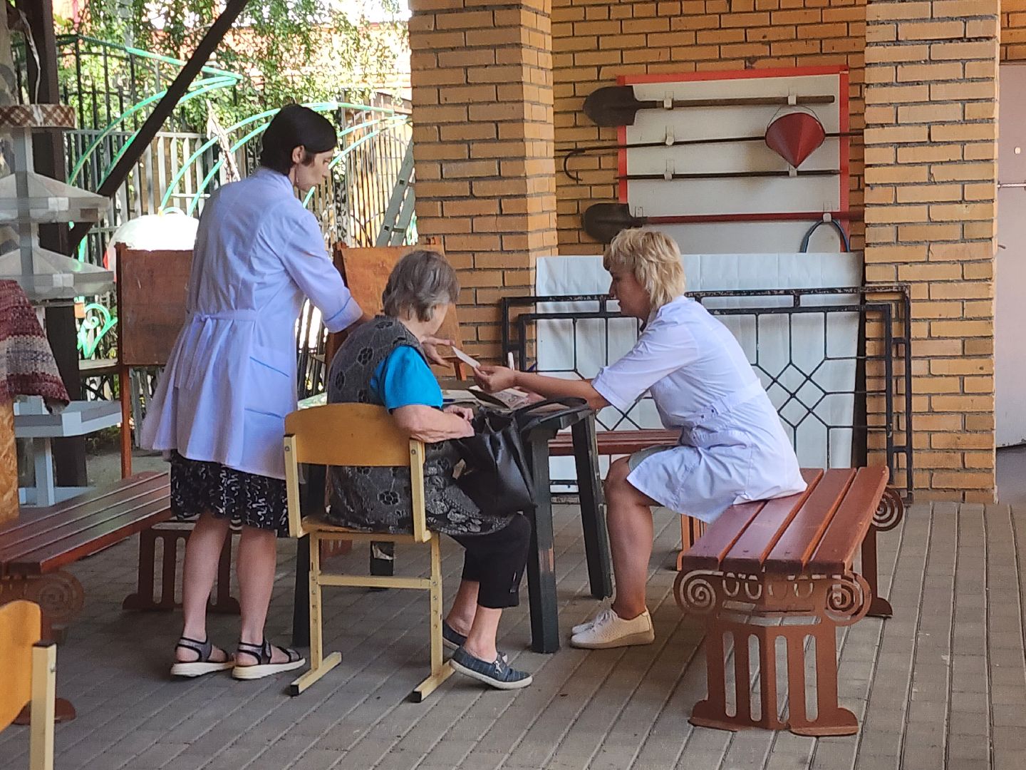 Павловский Посад, городской округ Павловский Посад, медицина, образование, люди, осмотр, парк, лето