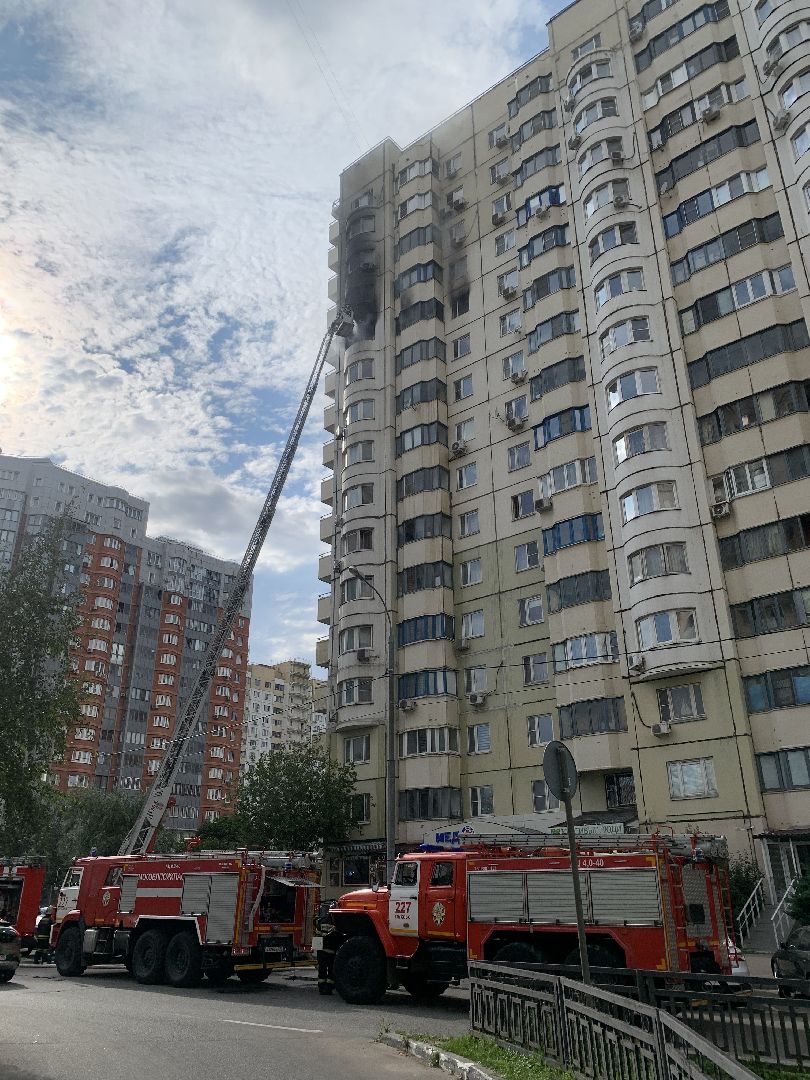 пожар, чп, полмосковный бульвар, ликвидация,