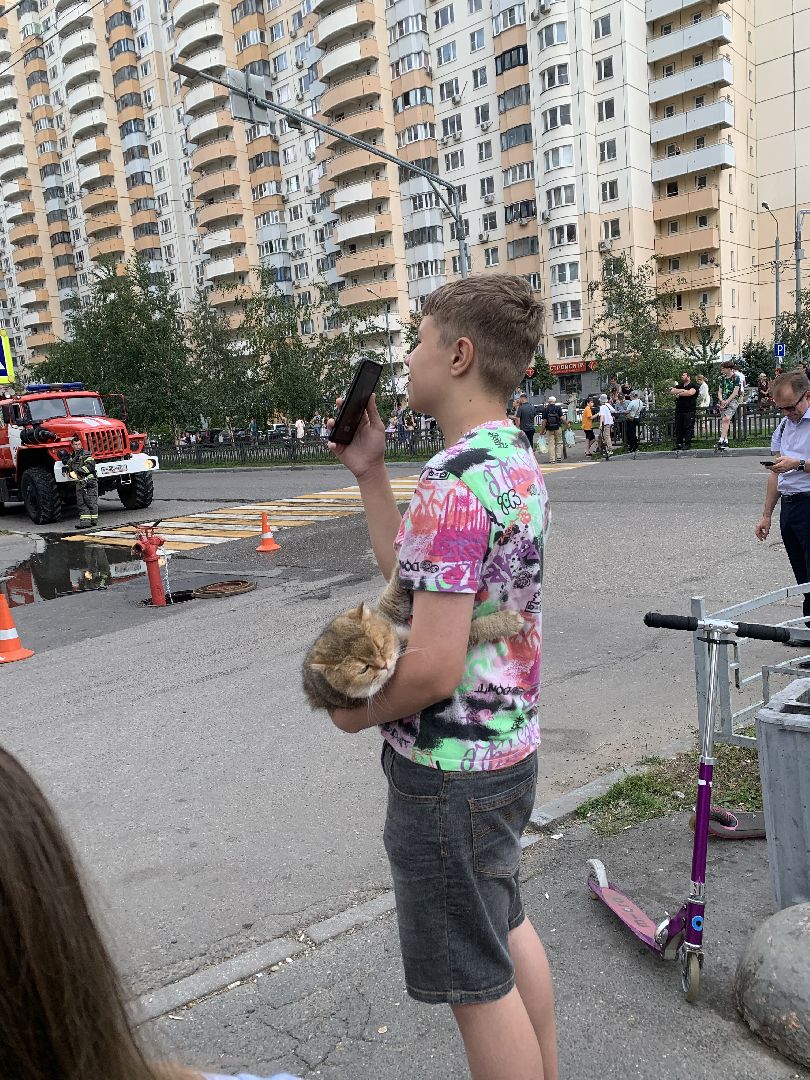 пожар, чп, полмосковный бульвар, ликвидация,