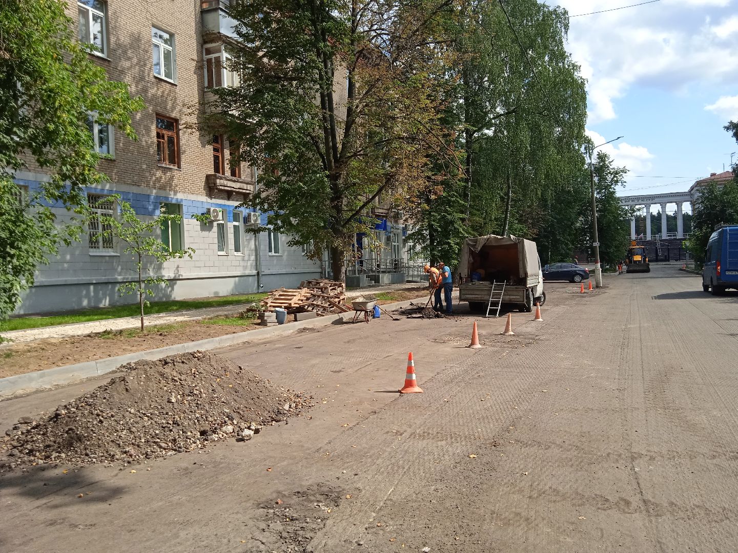 ремонт, дорог, улица, Ломоносова, Папоян