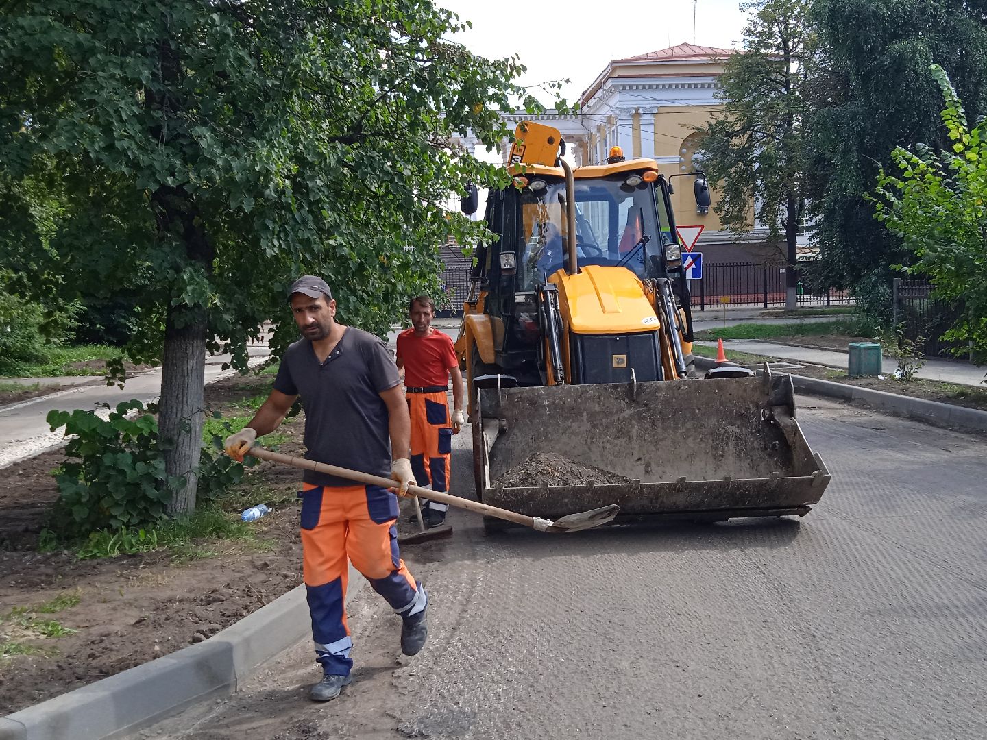 ремонт, дорог, улица, Ломоносова, Папоян
