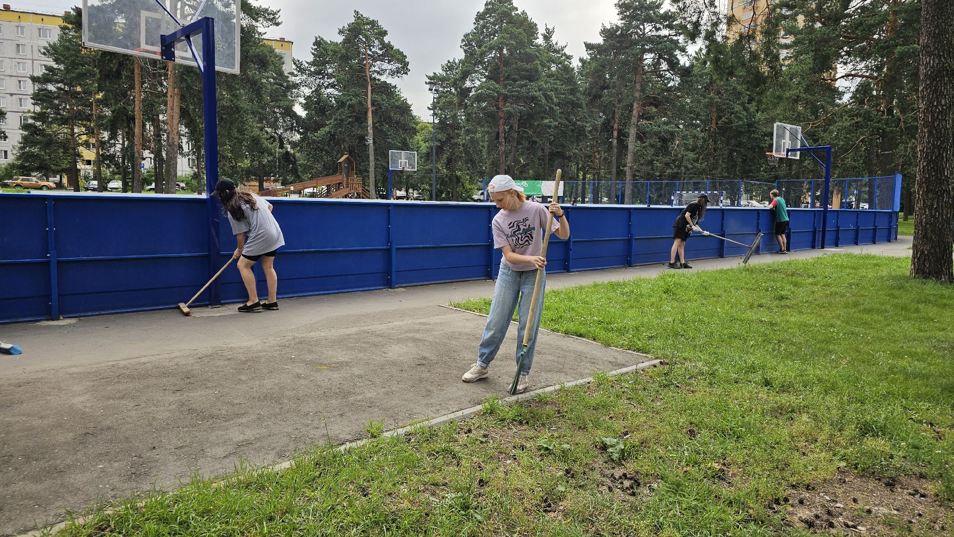 школьное трудоустройство, бригада зеленого хозяйства, Кузьминский лесопарк, Котельники