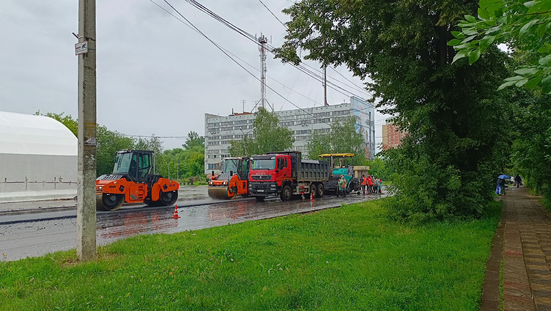 Лобня, дорога, ремонт