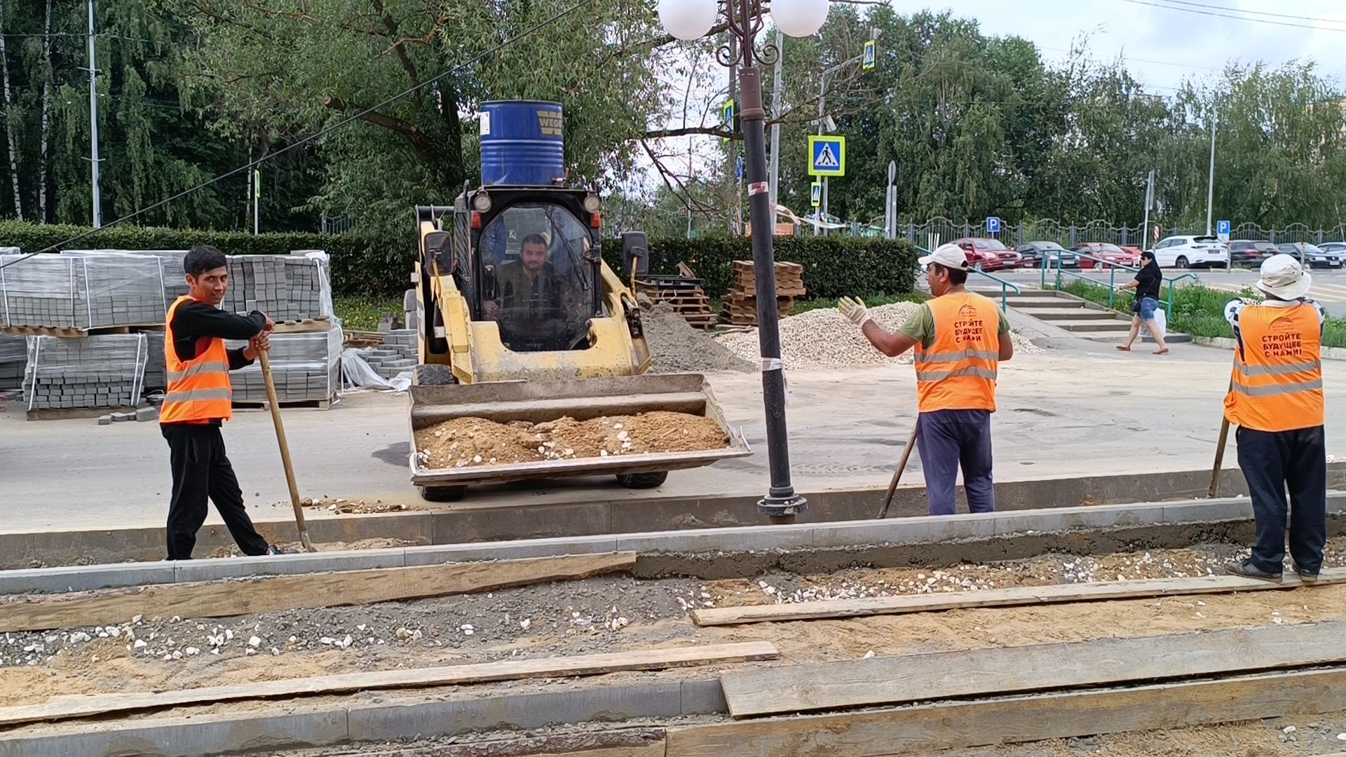 Лобня, благоустройство, тротуар