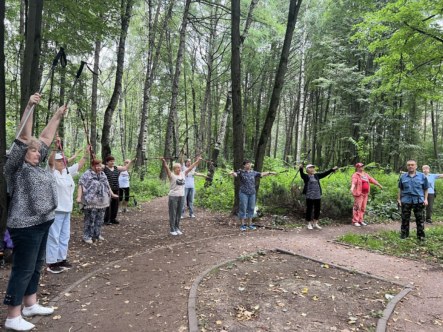 Химки, спорт, Активное долголетие, скандинавская ходьба, День физкультурника